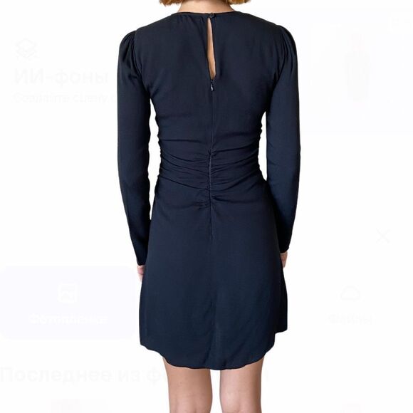 Reformation Mini Black Dress Long Sleeve Size 0 - Picture 5 of 9